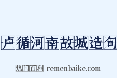 卢循河南故城造句是什么意思的图片
